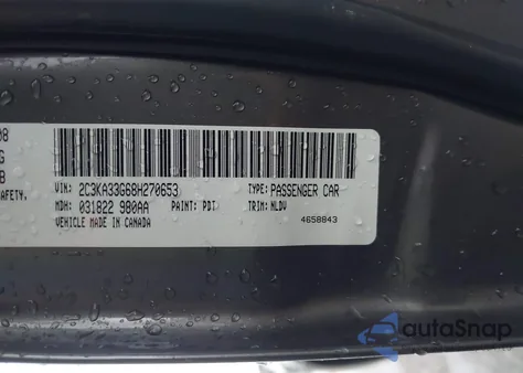 2008 Chrysler 300 Limited from USA, damaged, VIN 2C3KA33G68H270653